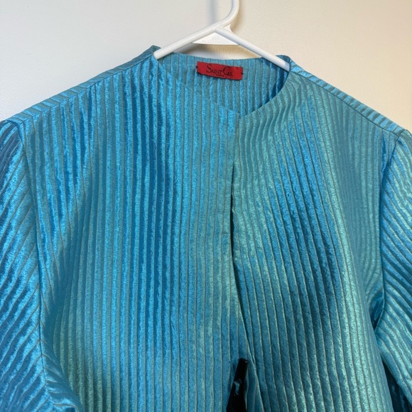 Saint Gil Paris Vintage Art to Wear Single Button Lightweight Coat Lagenlook - Picture 7 of 7